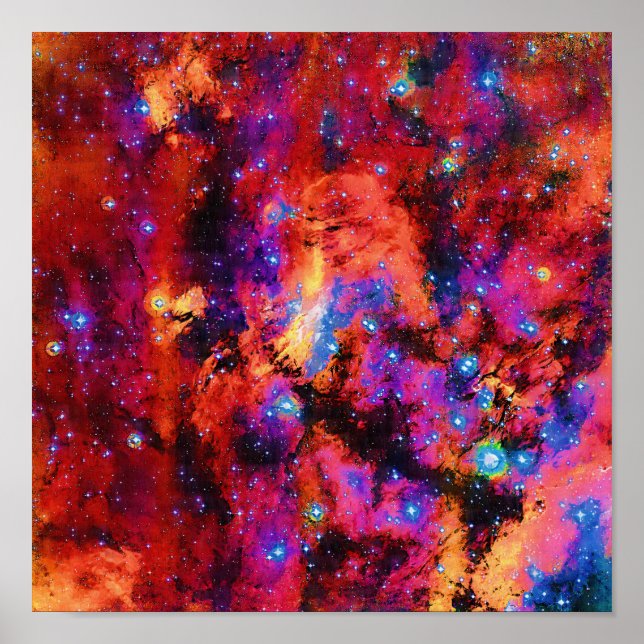 IC 4628 Prawn Nebula Pop Art Oil Painting Poster (Front)