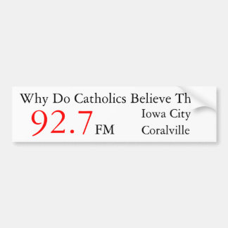 IC/ Coralville Catholic Radio Bumper Sticker