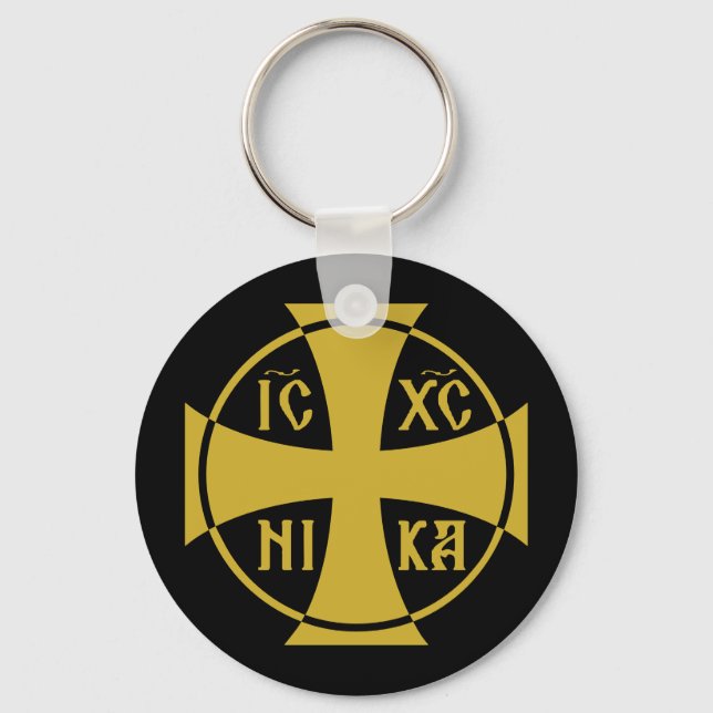 IC XC NIKA Christogram Jesus Christ Conquers Keychain (Front)