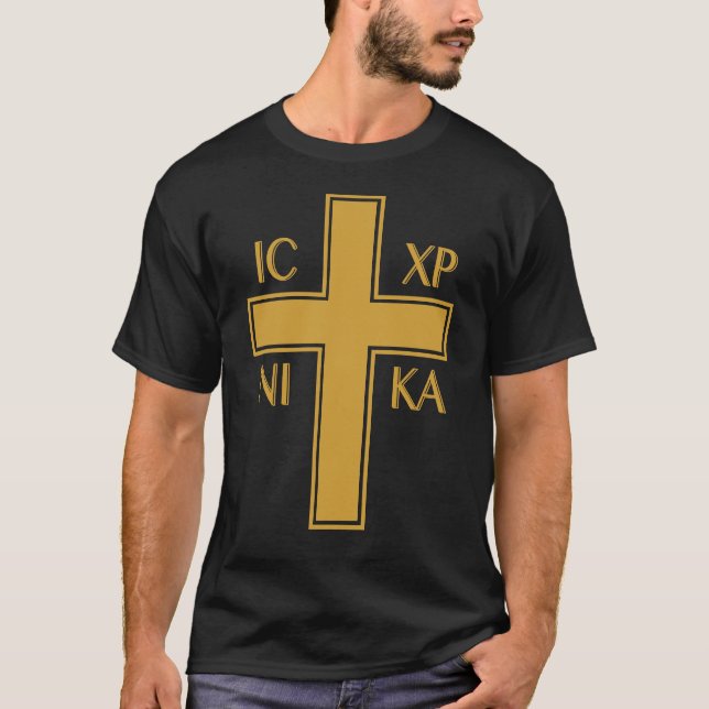 IC XC NIKA Greek Christian Orthodox Christogram T-Shirt (Front)