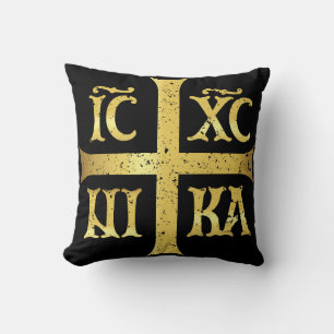 IC XC NIKA JESUS CHRIST CONQUERS THROW PILLOW