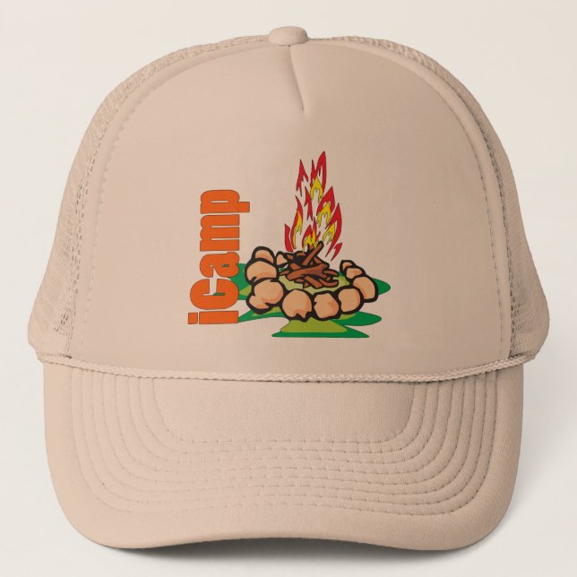 iCamp Camping Shirt Trucker Hat (Front)