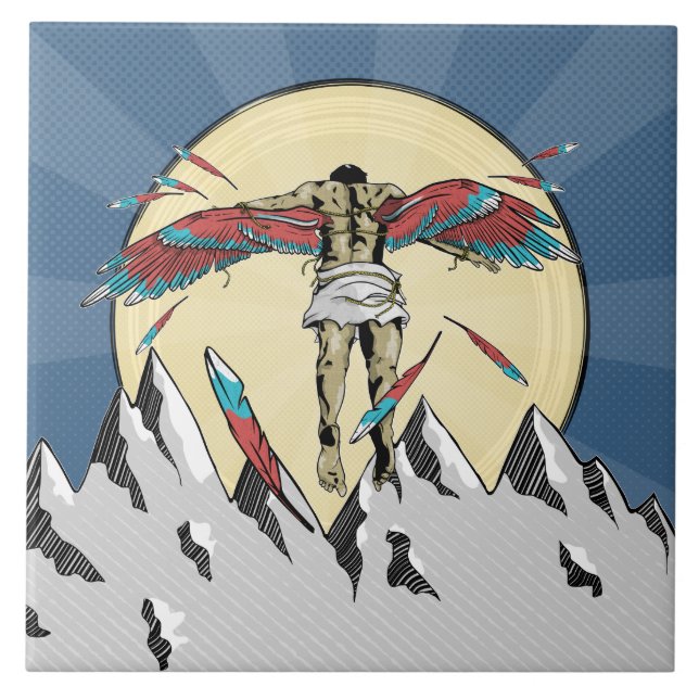 Icarus retro poster tile (Front)