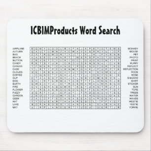 ICBIMProducts Word Search Mouse Pad