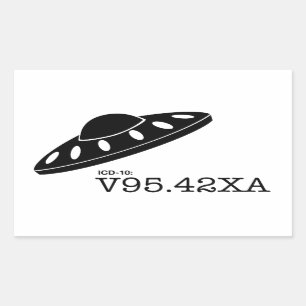 ICD-10: V9542XA - Spacecraft Crash Sticker