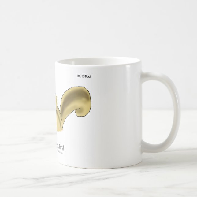 ICD-10: W53.21 Bitten by squirrel Coffee Mug (Right)