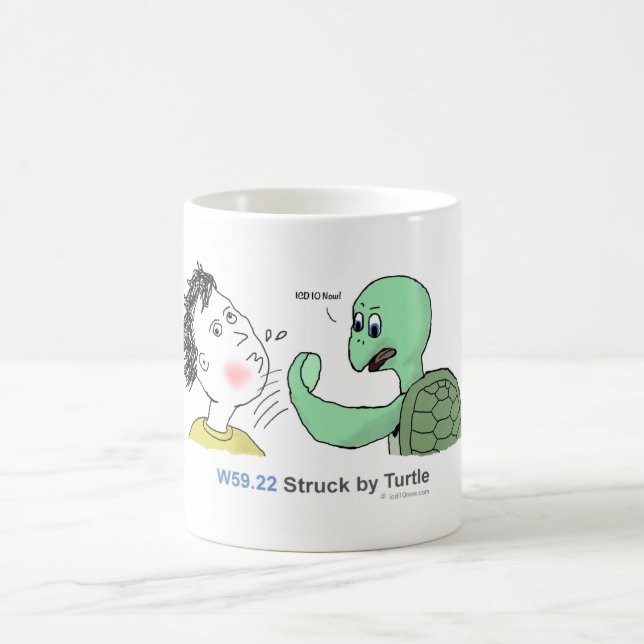 ICD-10: W59.22 Struck by turtle Coffee Mug (Center)