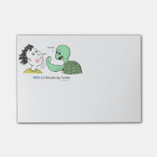 ICD-10: W59.22 Struck by turtle Post-it Notes