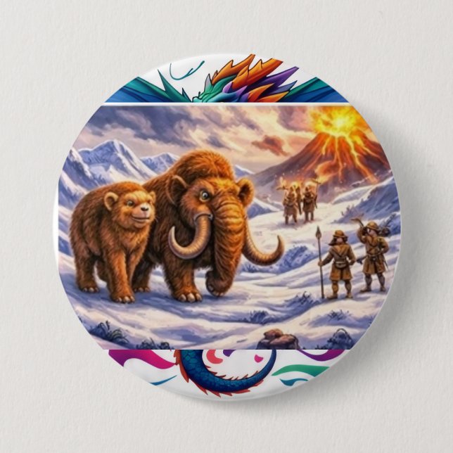Ice age Encounter  3 Inch Round Button (Front)