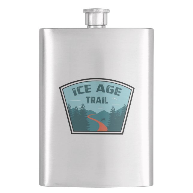 Ice Age Trail Hip Flask (Front)