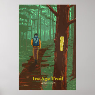 Ice Age Trail Wisconsin Travel Poster