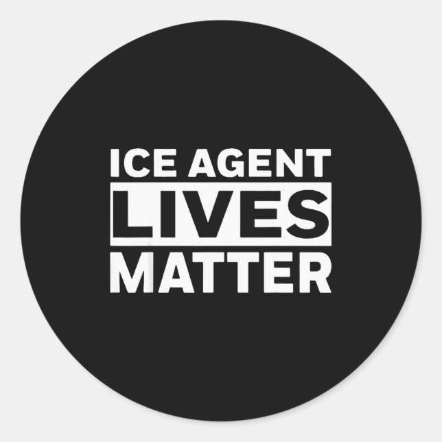 Ice Agent Lives  Classic Round Sticker (Front)