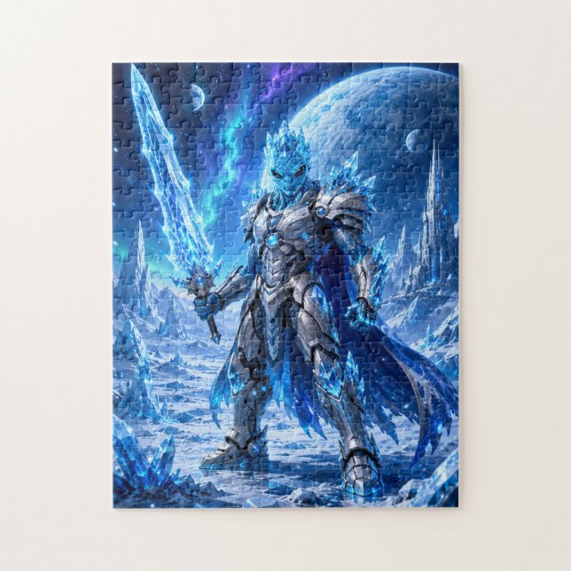 Ice Alien Warrior Puzzle (Vertical)