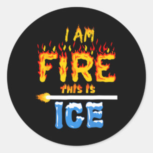 Ice And Fire Costume Halloween Family Matching Wom Classic Round Sticker