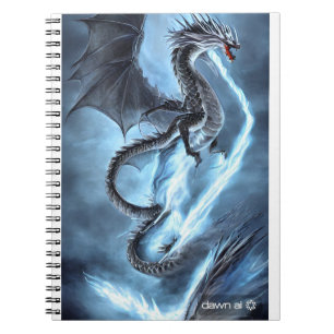 ice and lightning dragon notebook