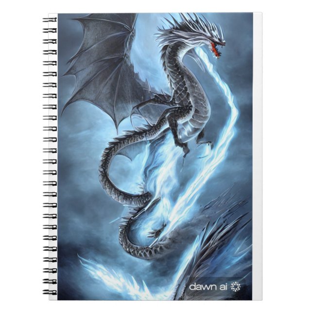 ice and lightning dragon notebook (Front)
