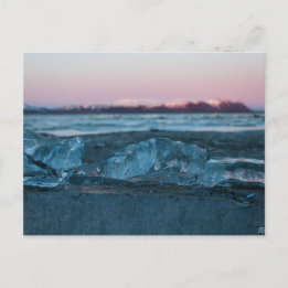 Ice and mountains, postcard