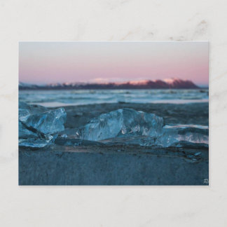 Ice and mountains, postcard