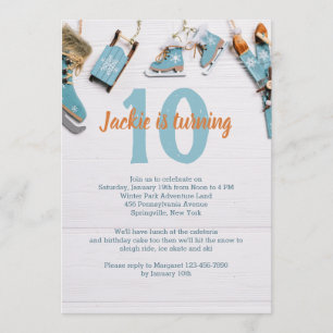 Ice and Snow Sports-Theme Invitation