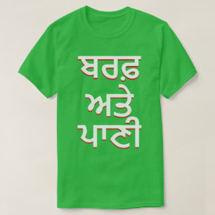 ice and water in Punjabi (ਬਰਫ਼ ਅਤੇ ਪਾਣੀ) T-Shirt