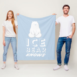Ice Bear Knows Fleece Blanket