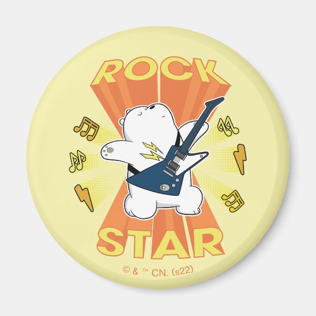 Ice Bear - Rock Star Magnet (Front)