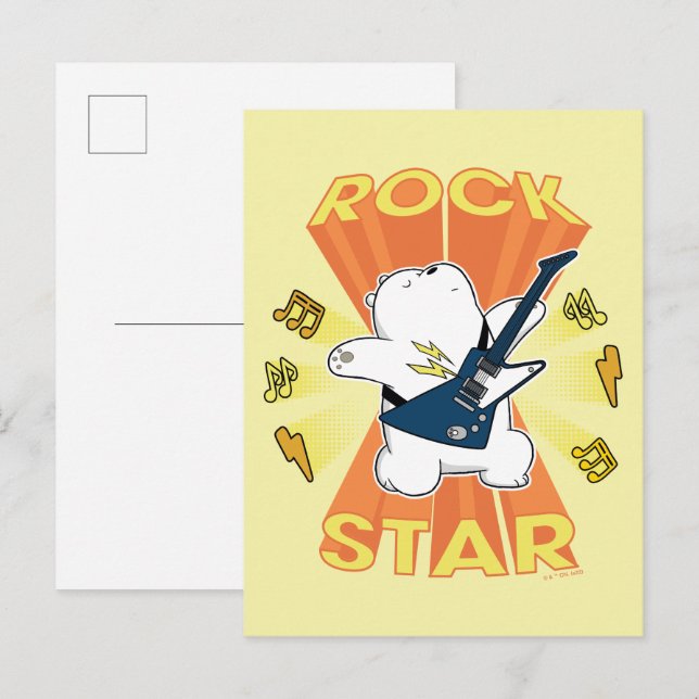 Ice Bear - Rock Star Postcard (Front/Back)