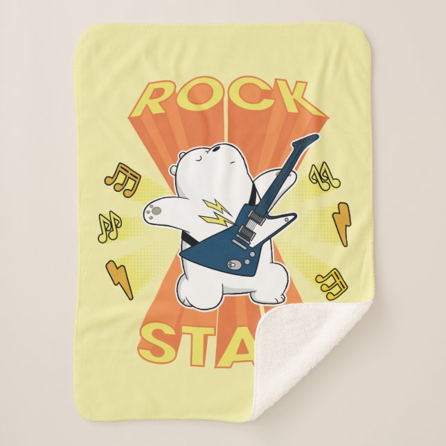 Ice Bear - Rock Star Sherpa Blanket (Front)