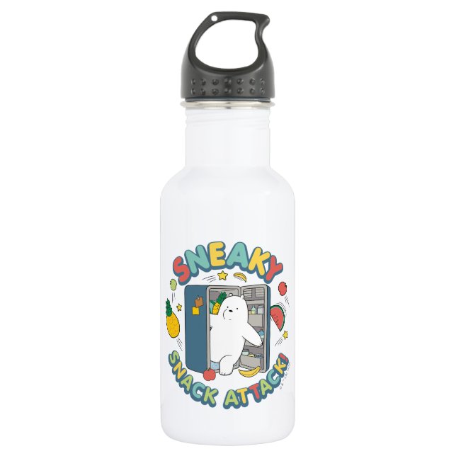 Ice Bear - Sneaky Snack Attack! 532 Ml Water Bottle (Front)