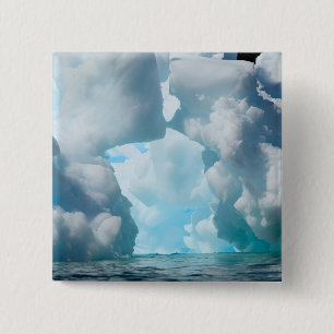 Ice Bergs off of the southern tip of South 2 Inch Square Button