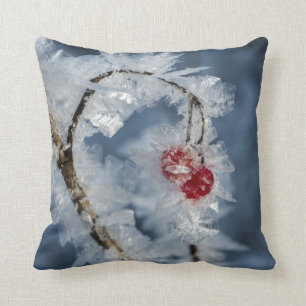 Ice Berries Throw Pillow