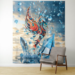 Ice Bird Tapestry