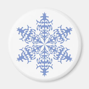 Ice Blue Christmas Winter Snowflake Magnet