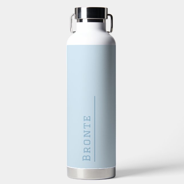 Ice Blue - Colour Flow monogram Jumbo  Water Bottle (Front)