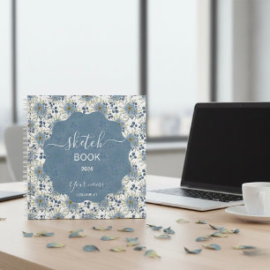 Ice Blue Flowers Notebook