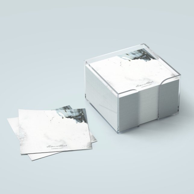 Ice Blue Grey Black Marble Background Post-it Notes (Ice Blue Gray Black Marble Background Post-it Notes)