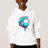 Ice Blue Melting Baseball Drip