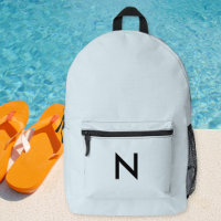 Ice Blue Monogrammed Elegant Modern Chic Trendy