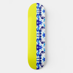 Ice Blue Snowboarder Sky Yellow Snowboarding Sport Skateboard