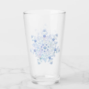 Ice blue snowflake glass