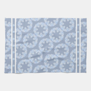 Ice blue snowflake kitchen towel