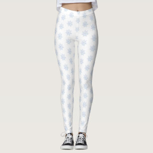 Ice blue snowflake leggings