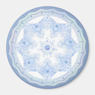 Ice Blue Snowflake Magnet