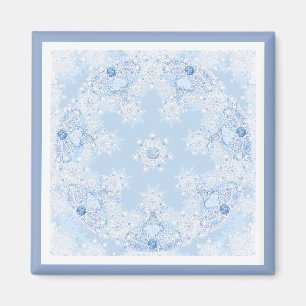 Ice Blue Snowflake Magnet