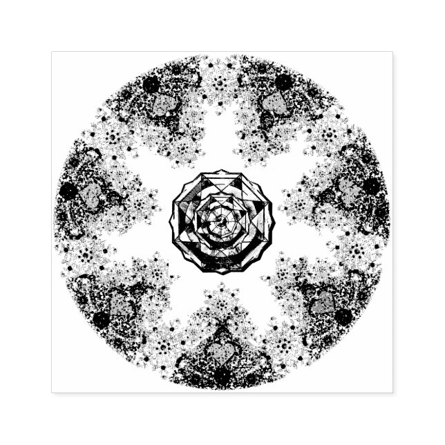 Ice blue snowflake rubber stamp (Imprint)