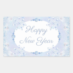 Ice blue snowflake sticker