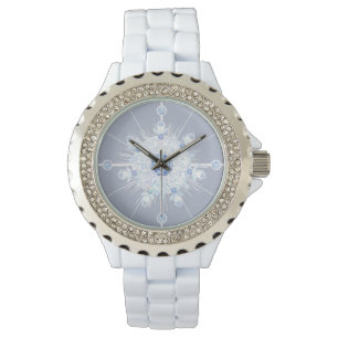 Ice Blue Snowflake Watch