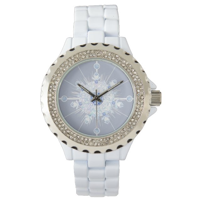 Ice Blue Snowflake Watch (Front)