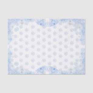 Ice blue snowflake wrapping paper