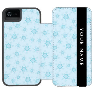 Ice Blue Snowflakes, Your name, Personalize Incipio Watson™ iPhone 5 Wallet Case